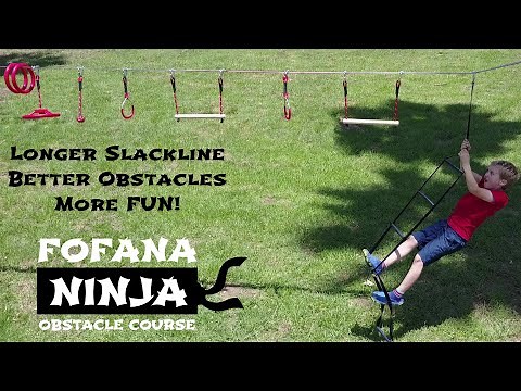 Fofana Ninja Warrior Obstacle Course for Kids - 65 foot
