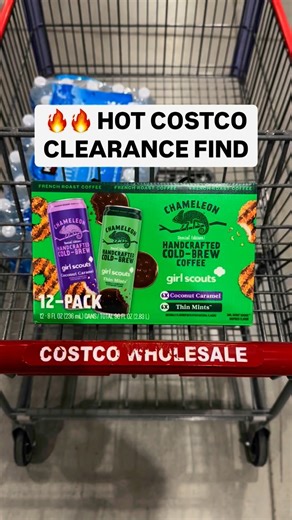 🔥 HOT COSTCO CLEARANCE FIND! I spotted this Chameleon x Girl Scouts Cold Brew Coffee Variety Pack for just $4.97! 🤯 It includes 6 each of girl scouts Coconut Caramel and Thin Mints flavors...sounds delicious, especially at this price!! #costco #coldbrew #girlscoutcookies | Costco Buys