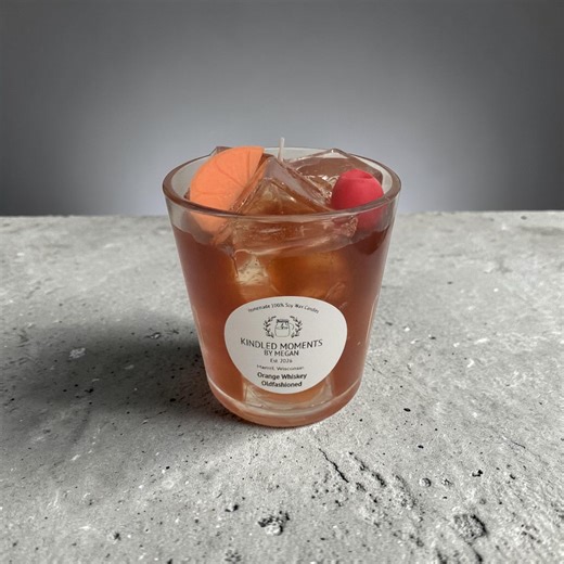 Orange Whiskey Oldfashioned Candle, 14 Oz., Handcrafted, Gel and Organic Soy Wax, Gift - Etsy