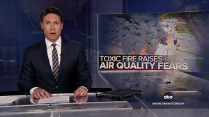 Recycling plant fire continues to burn