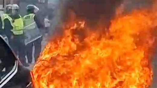 A group were seen laughing as they attacked houses on a residential road in Middlesbrough.