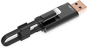 Smart Memory - Lightning USB Flash Drive for iPhone and iPad - Micro SD Card Required, But Not Included, Supports up to 256GB Micro SD, Free Mobile App on Apple App Store - Black