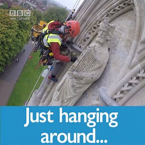 Salisbury Cathedral is getting a facelift, giving us the rare opportunity to see the very top up close! | BBC Wiltshire