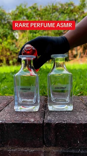 147K views · 127 reactions |  Perfume ASMR at its finest… Our Hibiscus Essence is a pure perfume oil — floral, exotic, and softly sweet, like a tropical breeze in full bloom. 便 Our Coconut Essence is a pure coconut perfume oil — creamy, smooth, and sun-kissed, wrapping your skin in warm, beachy bliss. Hear the pour, see the shine, feel the scent…  Yes, we are UK-based. Yes, we ship to the US. Yes, we ship worldwide. Link in bio. #asmr #perfume #perfumes | HeavenlyOuds | Facebook