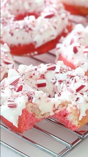 Candy Cane Doughnuts