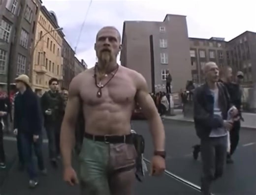 674K views · 9.4K reactions | Filmed during the Fuckparade in Berlin on 8 July 2000 by artist Matthias Fritsch, this video shows the man who later became known as the Techno Viking, captured during a street techno demonstration that reflects how different the culture and atmosphere were at the time. | Mr. Afterparty | Facebook
