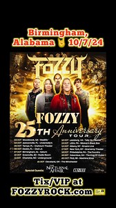 FOZZY plays Birmingham on their 25th Anniversery Tour! Get your tickets at saturnbirmingham.com today! @fozzyrock @livenationalms | Saturn Birmingham