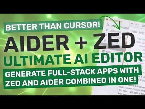 Zed AI + Aider : Generate Full-Stack Apps with Zed & Aider Combined! (Better than Cursor)