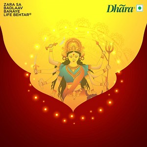 861K views · 10K reactions | Let the blessings of Maa Durga make your Navratri more flavourful. Dhara wishes you a Happy Navratri. #Dhara #DharaOils #Oil #HappyNavratri #Navratri #Maa #MaaDurga #Blessings | Dhara Cooking Oils | Facebook