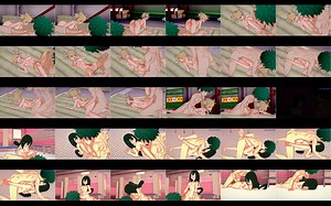 Himiko Toga and Tsuyu Asui and Izuku Midoriya have intense sex&period; - My Hero Academia Hentai