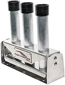 Fishing Rod Holder | Three (3) Rod Fishing Pole Holder | 3 Rod Holders for Boat, Truck, Trailer, UTV, ATV | Universal Rocket-Launcher Rod Rack – 3 Rod Holder