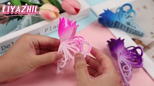 3PCS Flower Hair Clips Large Non-Slip Claw Clips for Women Strong Hold Hair Claws for Thick and Thin Hair (Blue, Purple, Rose Red)