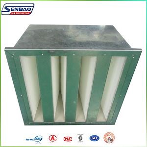 [Hot Item] V Bank Compact Air Filter HEPA Fiberglass with ABS Plastic Frame Cleanrooms