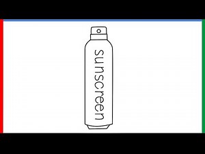 How to draw Sunscreen step by step for beginners