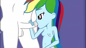 My Little Pony:Equestria Girls Rainbow Dash Blowjob Artist:Cloppy hooves