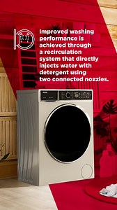 No matter how big and dirty the pile is, our washing machine can handle it thanks to its giant door and Twinjet features, and give back your clothes wrinkle-free and allergenes-free! تقلق مهما كانت كمية الثياب المتسخة لديك، فإن غسالاتنا مصممة لتنظيفها كلها بفضل بابها العملاق وميزة Twinjet، وإعادتها خالية من التجاعيد وخالية من مسببات الحساسية! #vestel #washingmachines #kuwait | VESTEL KUWAIT
