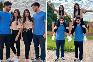 We’re twins dating twins — and yes, we do mix up our boyfriends