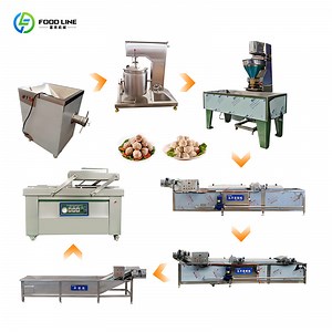 [Hot Item] Turnkey Meatball Production Line Solution for Beef Chicken Fish Balls with Integrated Grinding Forming Cooking and Packaging Equipment