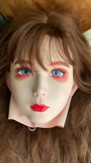 Latex hood kigurumi mask