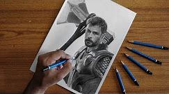 Drawing Thor | Chris Hemsworth | Portrait | Pencil Drawing
