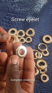 Screw eyelets for hand bags 💼👜 #evergreenvocational #bagmakingclass #craftsmanship | Evergreen Vocational