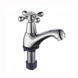 [Hot Item] Modern Sanitary Ware Brass Single Handle Bathroom Cold Taps Basin Faucet