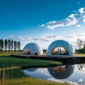 [Hot Item] Resort de Camping de Cúpula de Lujo Impermeable Igloo PVC Glamping Casa Geodésica Tienda
