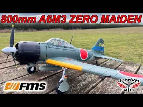 MAIDEN FLIGHT! FMS 800mm Zero A6M3 V2 @fmsmodelRC #review #avgeeks #fms