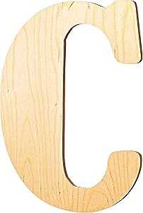 Amazon.com: 18 in. Letter C, Unfinished Vintage Monogram Wood Letter. for Your DIY Decor Such as Door Hanger, Wall Decor, Alphabet for Birthday, Wedding (C)