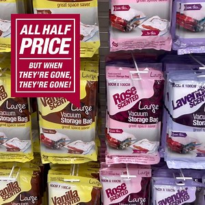 1.2K views · 18 reactions | New this week, ALL VACUUM STORAGE BAGS are now ALL HALF PRICE! 朗 From seasonal clothing to bulky bedding, our vacuum storage bags are perfect for all your storage needs! 殺 Shop in-store and online now: https://bit.ly/3RWrBDP #vacuumstorage #ahappyhome | homestore and more | Facebook