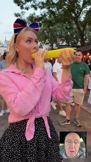 Deep throating a balloon ￼