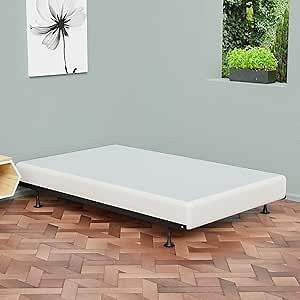 Mayton, 4.5-Inch, King, White Easy Wood Box Spring/Foundation with Simple Assembly