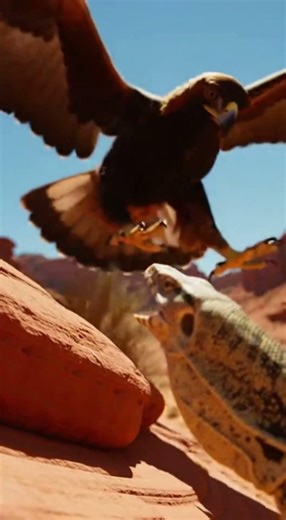 Golden Eagle Squares Up With a Monitor Lizard 🦅