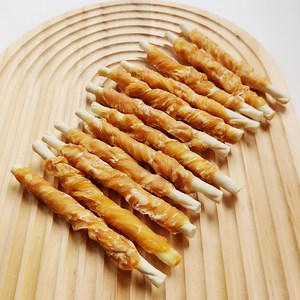 [Hot Item] Chicken Wrap Rawhide Ribe Dried Dog Chews Pet Food Treats