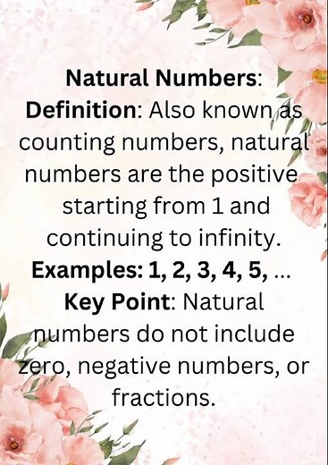 definition of Natural numbers , whole numbers and Integers.. #maths #defination #integers