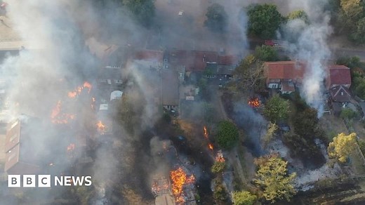 Homes destroyed and wildlife killed in Norfolk as fires spread