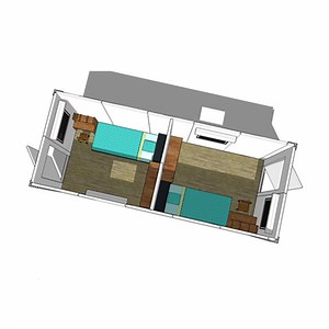 [Hot Item] 2 Bedroom Cabin Portable House Plan Prefabricated for Nz