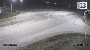 A driver who fell asleep at the wheel caused a startling crash near Fort Dodge, Iowa, sending a road sign flying into the air in a nerve-racking collision caught on camera by the Iowa Department of Transportation. | Breitbart