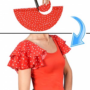 Double layer bell sleeves! Umbrella sleeves sew very easily! | Miarti - Wiederverwendung