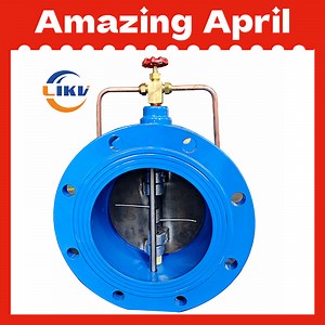 [Hot Item] Adjustable Hydraulic Double Disc Spring Loaded Pipe Butterfly Check Valve with Buffer Device
