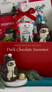 Come behind the scenes in our Vermont chocolate factory as we build some organic dark chocolate snowmen! #howitsmade #handcrafted #gourmetchocolate #snowmen #holidaytreats #makeitextraordinary | Lake Champlain Chocolates