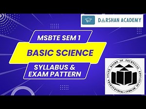 Basic Science | 1st Semester Diploma Syllabus Overview |MSBTE (I - Scheme) Common to all branch