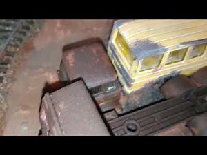 OO scale scrapyard on model rail layout