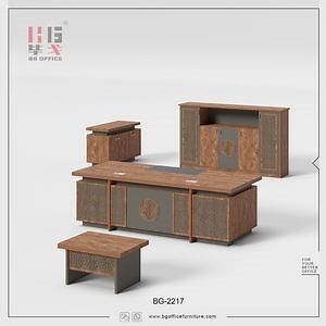 [Hot Item] Classic Commercial Wooden Furniture Brown Melamine Computer Table Executive Manager Office Executive Table Desk