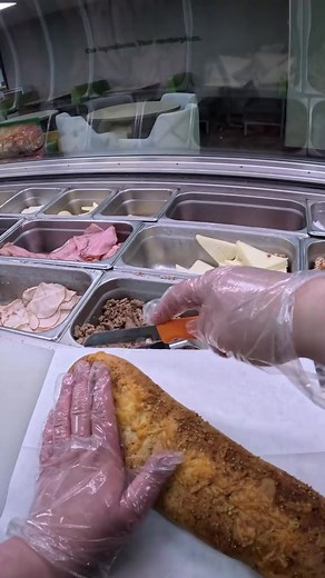 Subway POV Triple Sauce Sub #fastfood #subway #fastfoodworkers #asmrfood | ANNK