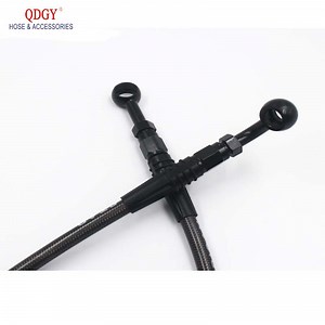 [Hot Item] Stainless Steel Braided PTFE Brake Line with 28 Degree Banjo Fittings and Female Hexagonal Joint