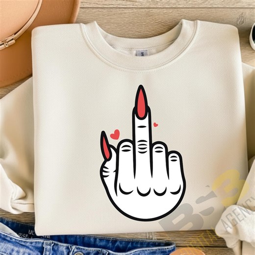 Middle Finger Feminist SVG – Red Nail Art, Girl Power (digital Download) - Etsy Canada
