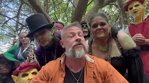 (Rural Wright County, Missouri) — Deep in a haunted Ozarks glade, the Feast of The Goblin King nearly carries me off to their realm. Across the Ozarks, often parts of evocative and passionate cosplay and Renaissance communities in the Missouri, Arkansas, and Oklahoma hills, the Feast and the WhiteHart Renaissance Faire represents emergent art paying homage to the past in eclectic ways. Feast of the Goblin King 👑 will return to StateoftheOzarks Fest '23 for the seventh time…. Providing no one ea