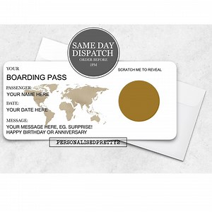 Personalised Scratch Surprise Boarding Pass, Personalised Boarding Card, Fake Boarding Pass for Surprise Destination, Holiday Ticket - Etsy