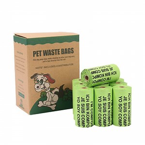 [Hot Item] Compostable Roll Trash Pouches Poly Garbage Packaging Pet Dog Poop Waste Bags